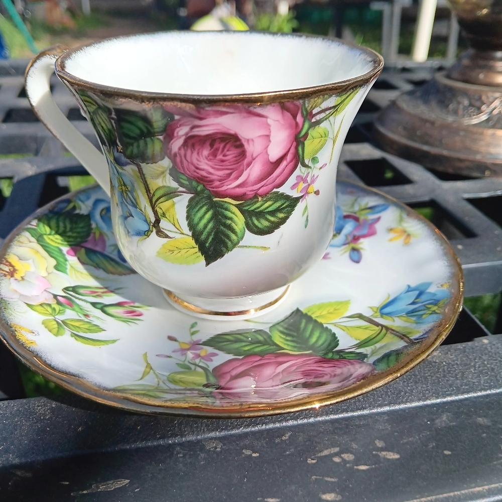 Heirloom Fine Bone China, Made in England Cup and Saucer